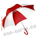 Зонт-трость красный под логотип зонты оптом