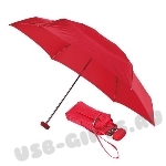 Зонт складной красный под фирменную символику