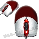 Красные оптические мышки с логотипом