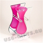 Цветные стеклянные вазы под нанесение логотипа с зеркалом