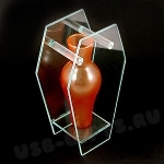 Оранжевые вазы под нанесение логотипа с зеркалом оптом 