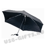 Зонты складные в 4 сложения черный под нанесение логотипа