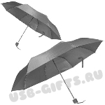 Серый зонт складной механический под нанесение логотипа