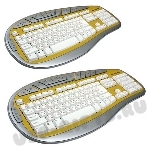 Клавиатура мультимедийная корпоративная желтая с логотипом оптом
