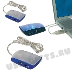 Разветвитель USB 4 порта с синей подсветкой
