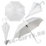 Зонт-трость белый под логотип белые зонты