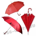 Красный зонт-трость промо зонты красные