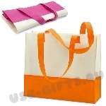 Пляжная сумка оранжевая с логотипом