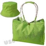Зеленая сумка пляжная панама в комплекте