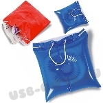 Синяя пляжная сумка подушка надувная