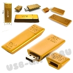 Флэшка золотой слиток usb flash drive рекламные usb флеш карты опт
