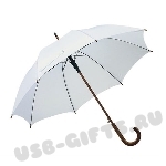 Зонт-трость белый под логотип оптом