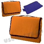 Оранжевый пляжный коврик с подушкой