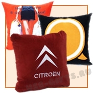 Подушки под логотип сувенирные подушки с символикой оптом