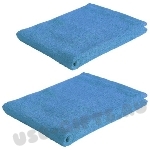 Синее махровое полотенце, 100x50см 420гр, синее