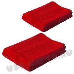 Полотенце махровое 100x50см, 420гр, красное