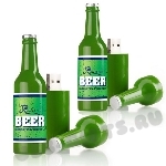 Флешки «Бутылка пива» оригинальные флэш накопители зеленые