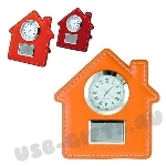 Часы настольные «Дом» оранжевые