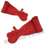 Набор шарф с варежками красный под логотип