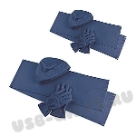 Комплект флисовый: шапка, перчатки, шарф, синий набор