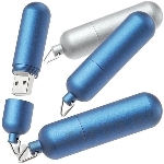 Флешки капсула USB брелки металл Usb Flash Capsule синие флешки