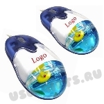 Сувенирные Aqua мыши с плавающим аква логотипом