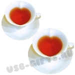 Чайная пара «Сердце» фарфор под логотип