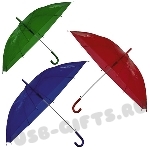 Зонты-трости прозрачные с пластиковой ручкой с логотипом