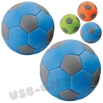 Футбольные синие мячи с нанесением логотипа
