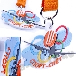 Сувенирные pvc брелоки со шнурком из пвх с логотипом