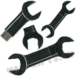 Флэшки «Гаечный ключ» под гравировку логотипа флеш накопители ключи