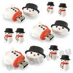 Флешки «Снеговик» usb флеш накопители новогодние под символику