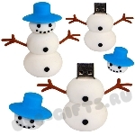 Новогодние флешки «Снеговик» опт usb flash карты под нанесение логотипа