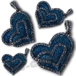 Синие флешки «Сердце» с синими стразами usb флеш карты ювелирные