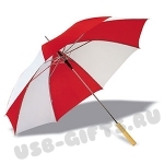 Зонт автоматический двуцветный красно-белый 
