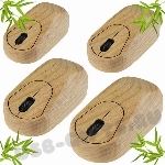 Деревянные мыши беспроводные под логотип эко мышки сувенирные