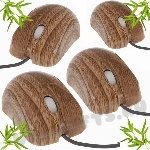 Экологические мыши деревянные проводные с логотипом 