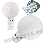 Флешки «Мяч для гольфа» под логотип оптом спортивные usb флеш-накопители спорт