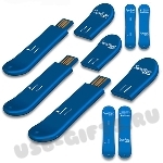 Синяя флэшка «Доска для сноуборда» под логотип спортивные usb флэш-карты