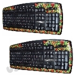 Подарочные клавиатуры с русскими узорами черные клавиатуры роспись на клавиатурах