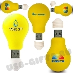 Энерго флешки «Лампочка» желтые флэшки для электроэнергетиков
