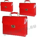 Красные портфели из натуральный кожи под логотип оптом
