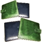 Зеленые DVD футляры CD холдеры кожаные под логотип оптом