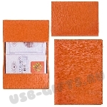 Кожаные оранжевые обложки для паспорта под логотип оптом