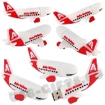 Usb флеш карты «Самолет» авиа флешки красно-белые с символикой