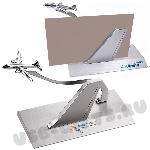 Подставки под визитки и бумаги с авиалайнером под нанесение логотипа