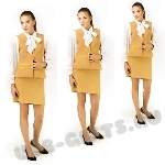 Женская униформа для администратора жилет, юбка, блузка