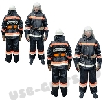 Боевая одежда пожарного начальствующего состава с сигнальными полосами