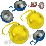Желтые елочныые шары шкатулки для сувениров под символику