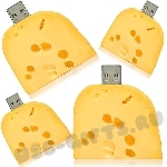 Флэшки «Кусок сыра» с логотипом оптом продуктовые оригинальные usb флэш диски